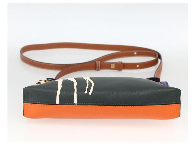 Borsa a spalla in pelle LOEWE John Allen Collaboration Viola Oro Auth ARZ442M D'oro Porpora - vista 5