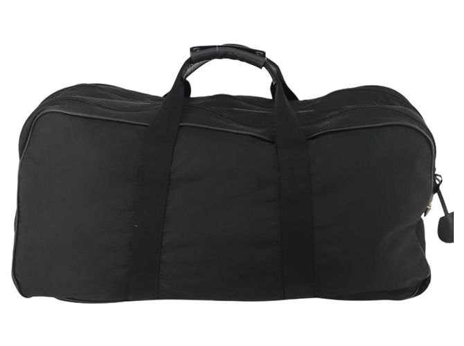 Borsa Boston Prada in nylon nero argento autentica bs33605 - vista 2