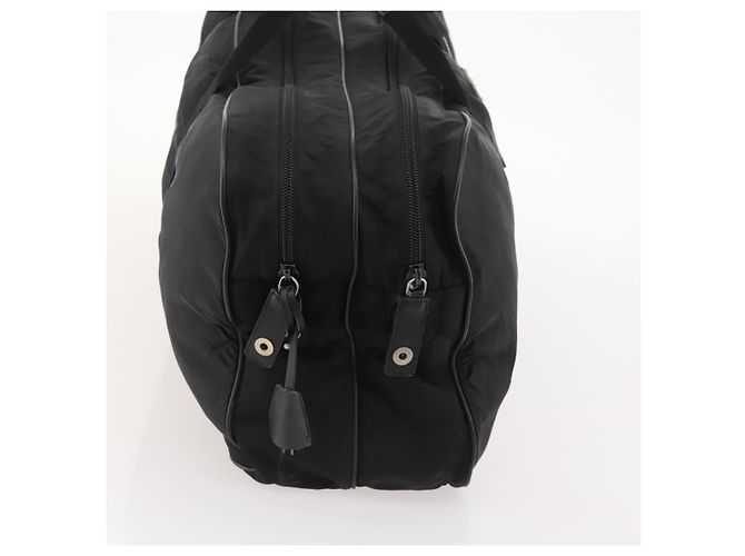 Borsa Boston Prada in nylon nero argento autentica bs33605 - vista 4