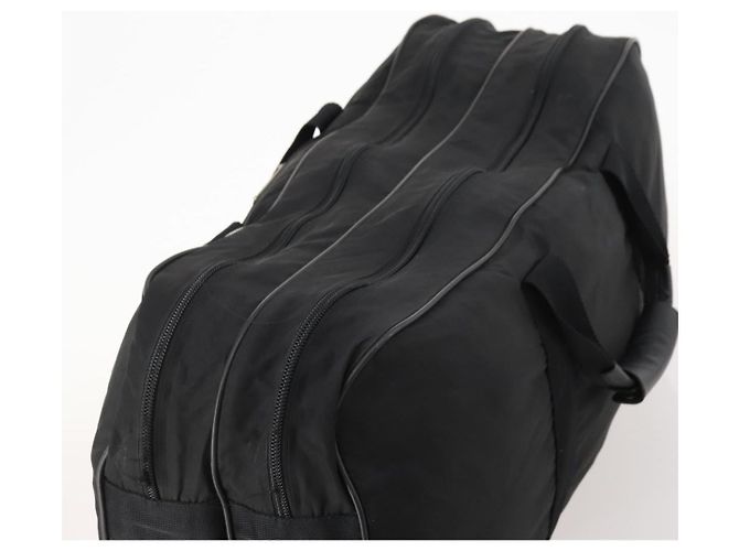 Borsa Boston Prada in nylon nero argento autentica bs33605 - vista 6
