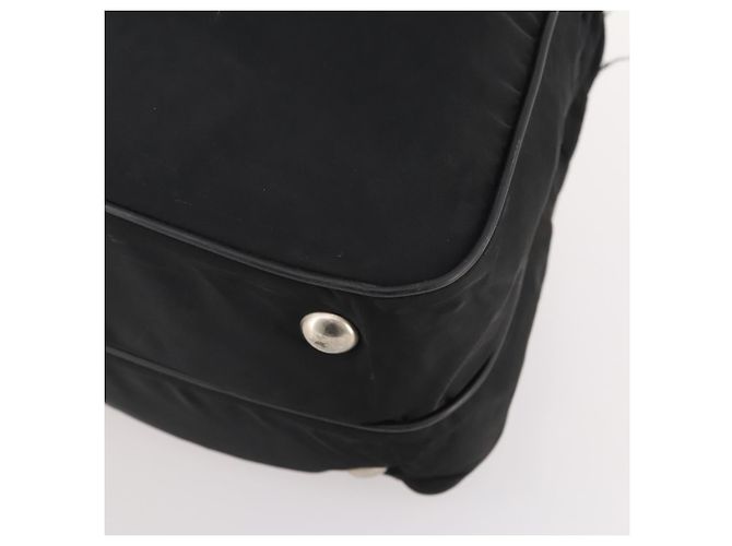 Borsa Boston Prada in nylon nero argento autentica bs33605 - vista 8