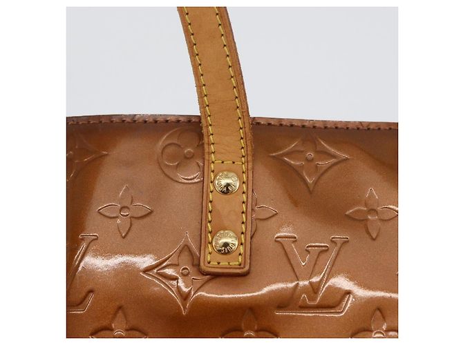 LOUIS VUITTON Monogram Vernis Reade MM Borsa a Mano Bronzo M91143 LV Auth ka3006 - vista 10