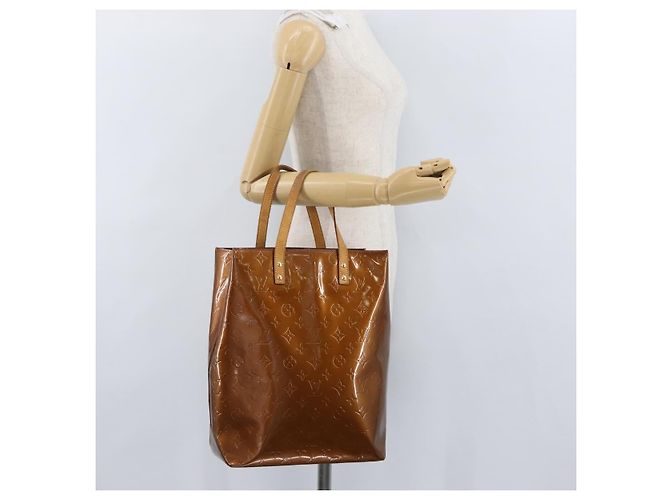 LOUIS VUITTON Monogram Vernis Reade MM Borsa a Mano Bronzo M91143 LV Auth ka3006 - vista 21