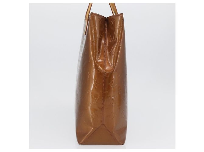LOUIS VUITTON Monogram Vernis Reade MM Borsa a Mano Bronzo M91143 LV Auth ka3006 - vista 3
