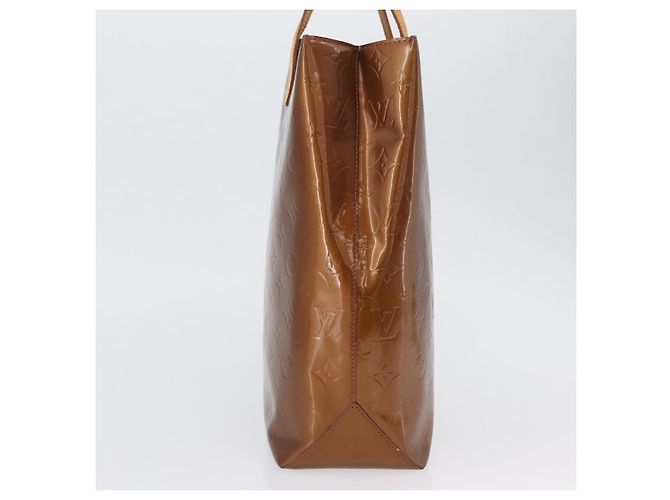 LOUIS VUITTON Monogram Vernis Reade MM Borsa a Mano Bronzo M91143 LV Auth ka3006 - vista 4