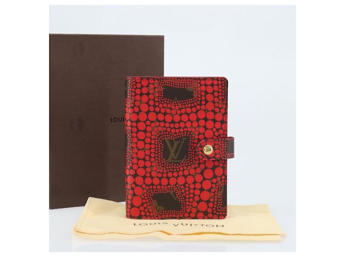 LOUIS VUITTON Yayoi Kusama Agenda PM Day Planner Cover Red R21132 Auth 172444SAV - view 12