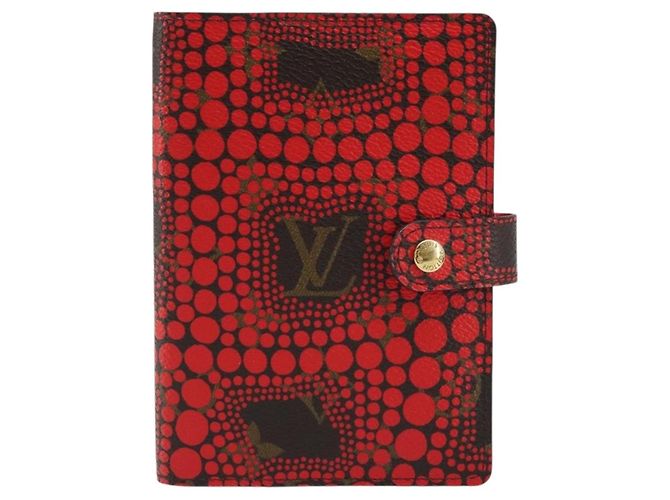 LOUIS VUITTON Yayoi Kusama Agenda PM Day Planner Cover Red R21132 Auth 172444SAV - view 13