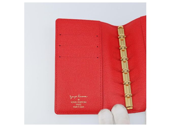 LOUIS VUITTON Yayoi Kusama Agenda PM Day Planner Cover Red R21132 Auth 172444SAV - view 19