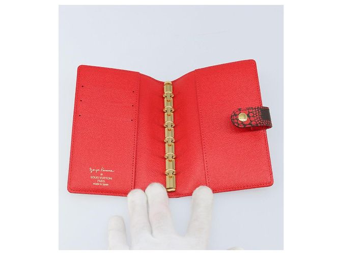 LOUIS VUITTON Yayoi Kusama Agenda PM Day Planner Cover Red R21132 Auth 172444SAV - view 8
