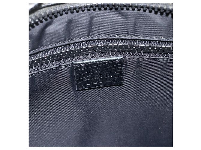 Borsa a Spalla GG Supreme in PVC Nero Argento di GUCCI 162904 Auth ka3041 - vista 18