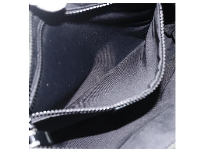 Borsa a Spalla GG Supreme in PVC Nero Argento di GUCCI 162904 Auth ka3041 - vista 22