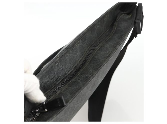 Borsa a Spalla GG Supreme in PVC Nero Argento di GUCCI 162904 Auth ka3041 - vista 6