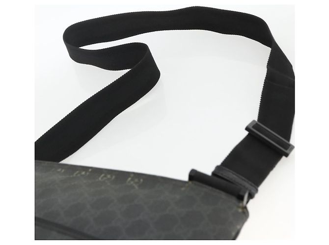 Borsa a Spalla GG Supreme in PVC Nero Argento di GUCCI 162904 Auth ka3041 - vista 8