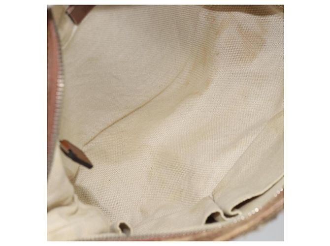 Borsa a Spalla GG Canvas Gucci Beige Argento 337598 Auth gh1763 - vista 11