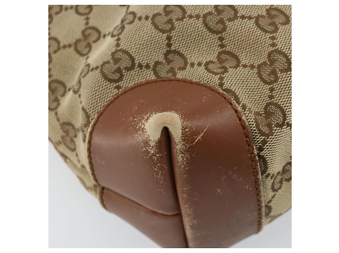 Borsa a Spalla GG Canvas Gucci Beige Argento 337598 Auth gh1763 - vista 15