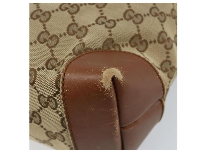 Borsa a Spalla GG Canvas Gucci Beige Argento 337598 Auth gh1763 - vista 16