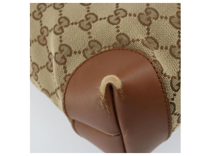 Borsa a Spalla GG Canvas Gucci Beige Argento 337598 Auth gh1763 - vista 17