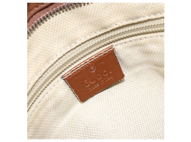 Borsa a Spalla GG Canvas Gucci Beige Argento 337598 Auth gh1763 - vista 18