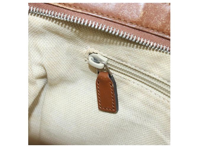 Borsa a Spalla GG Canvas Gucci Beige Argento 337598 Auth gh1763 - vista 21
