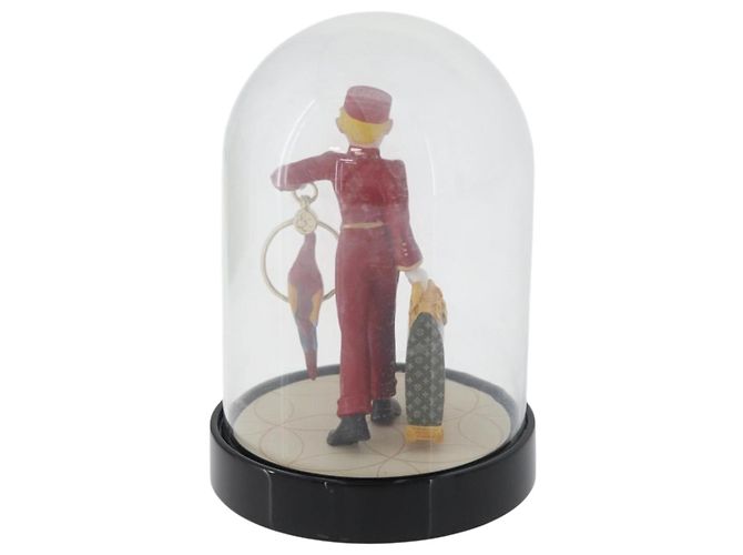 LOUIS VUITTON Snow Globe Pageboy Clear Red LV Auth 172367A - view 3