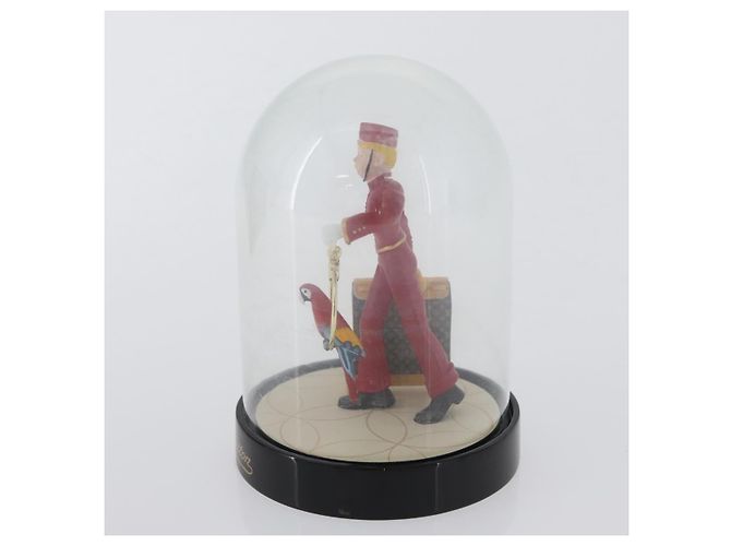 LOUIS VUITTON Snow Globe Pageboy Clear Red LV Auth 172367A - view 4