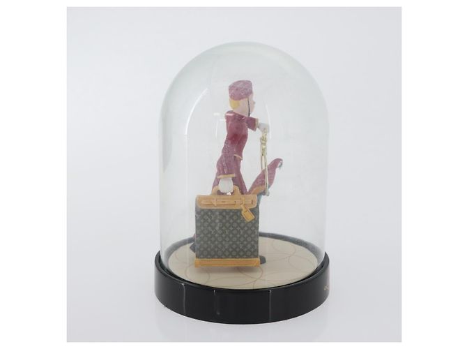 LOUIS VUITTON Snow Globe Pageboy Clear Red LV Auth 172367A - view 5