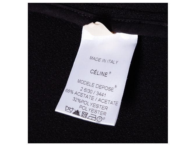 Céline Phoebe Philo Crêpe Zip Shift Kleid Schwarz - Ansicht 10