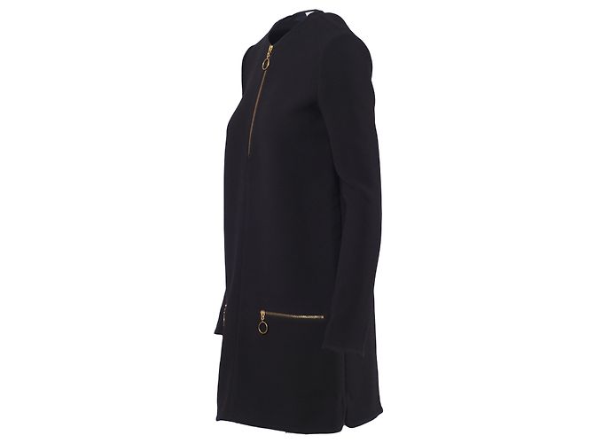 Céline Phoebe Philo Crêpe Zip Shift Kleid Schwarz - Ansicht 2