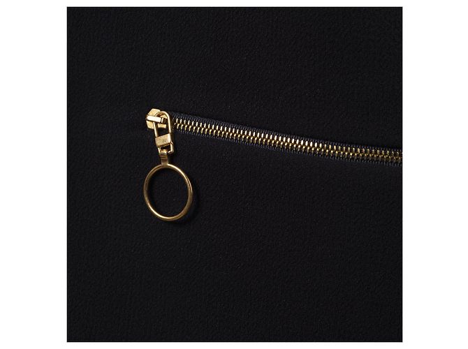 Céline Phoebe Philo Crêpe Zip Shift Kleid Schwarz - Ansicht 5