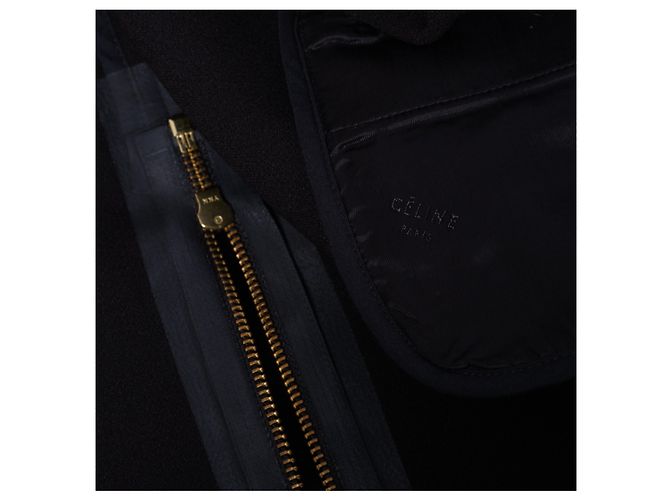 Céline Phoebe Philo Crêpe Zip Shift Kleid Schwarz - Ansicht 9
