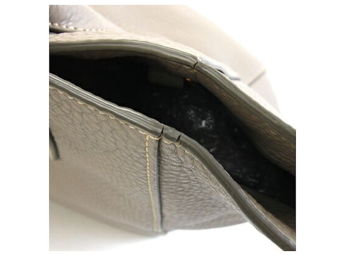 Borsa in pelle grigio chiaro Prada - vista 5