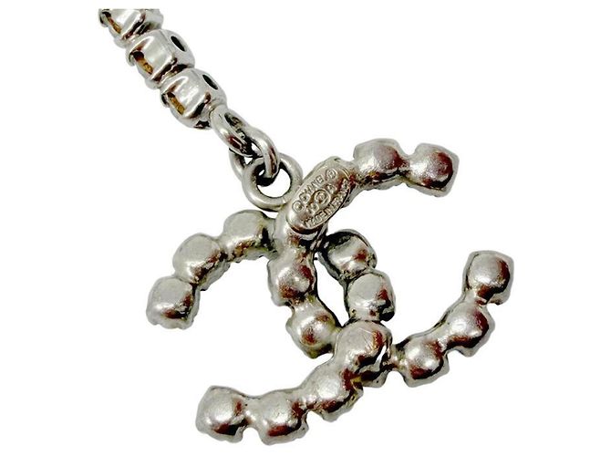 Chanel Coco Mark Strass Ohrstecker Silber - Ansicht 5