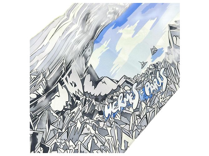 Hermès HERMES Carré 90 La Valle di Cristallo Sciarpa Marrone Porpora - vista 6