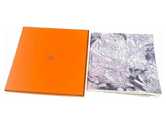 Hermès HERMES Carré 90 La Valle di Cristallo Sciarpa Marrone Porpora - vista 9