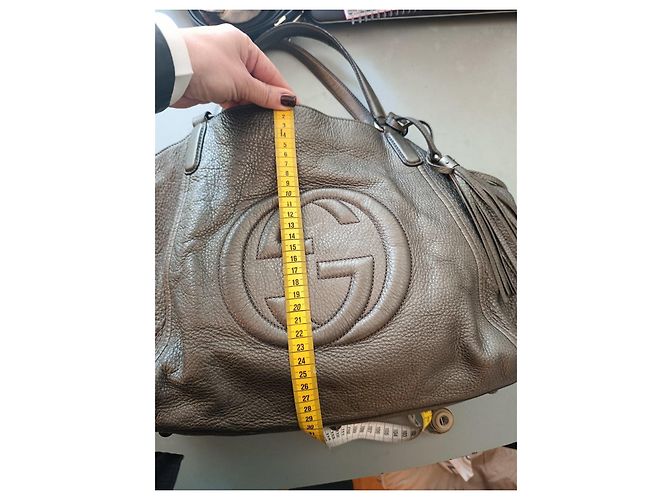 Borsa Gucci in pelle grigia Grigio - vista 17