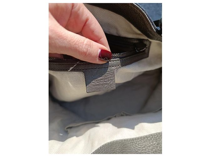 Borsa Gucci in pelle grigia Grigio - vista 8