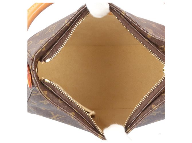 Louis Vuitton Looping MM Monogram Shoulder Bag Brown - view 7