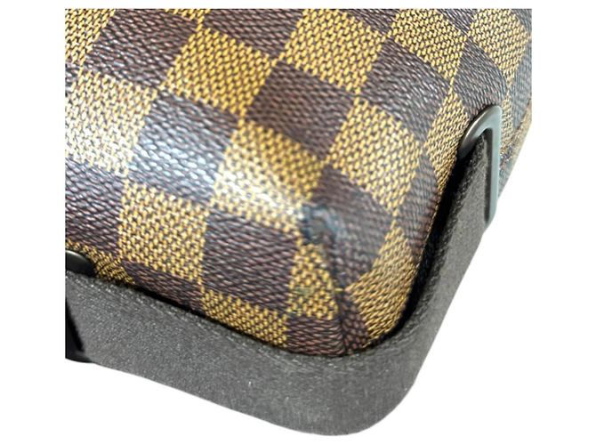 Borsa a spalla Damier Brooklyn MM di Louis Vuitton Marrone - vista 12