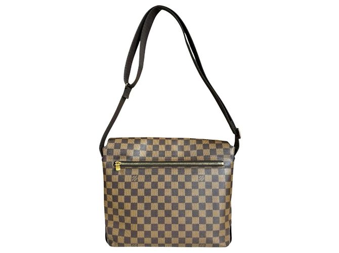 Borsa a spalla Damier Brooklyn MM di Louis Vuitton Marrone - vista 3
