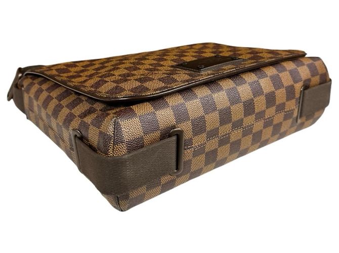 Borsa a spalla Damier Brooklyn MM di Louis Vuitton Marrone - vista 6