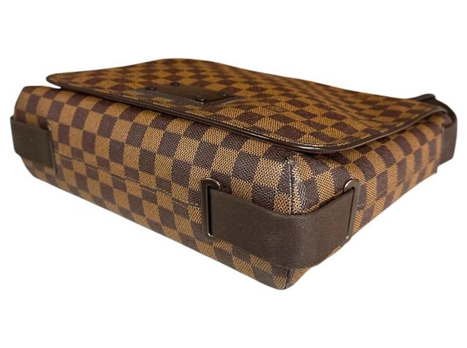 Borsa a spalla Damier Brooklyn MM di Louis Vuitton Marrone - vista 7