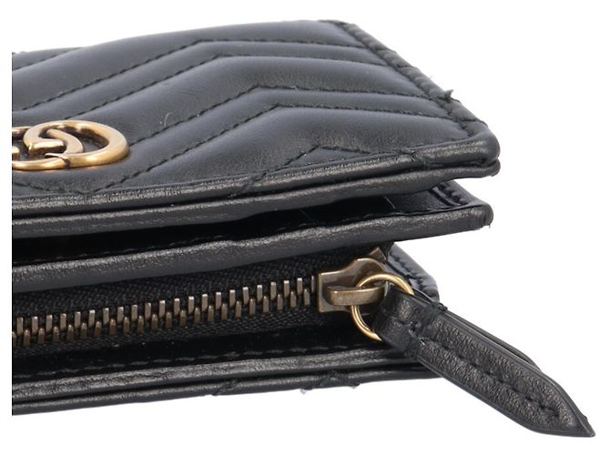 Billetera bi-fold Gucci GG Marmont Negro - vista 8