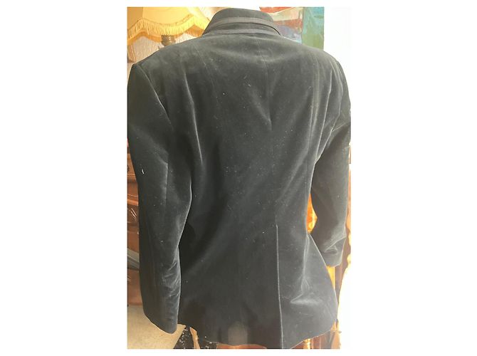 Autre Marque Guardian Jacke aus schwarzem Samt - Ansicht 2