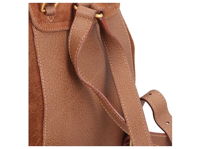 Zaino Mini Gucci in suede e pelle Marrone - vista 13