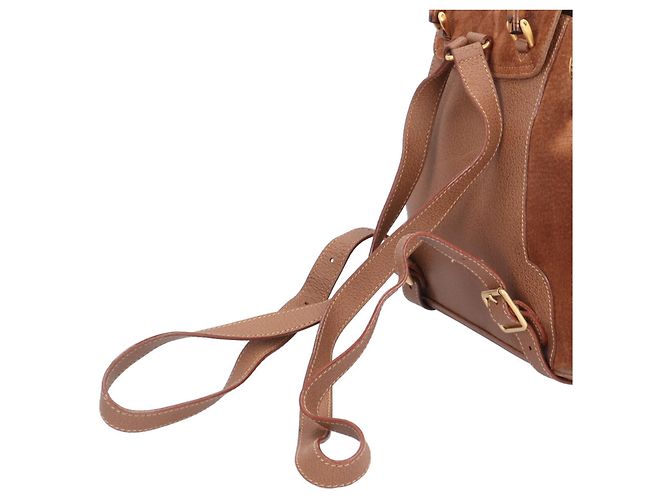 Zaino Mini Gucci in suede e pelle Marrone - vista 14