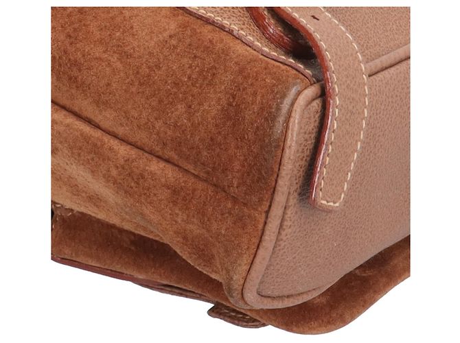 Zaino Mini Gucci in suede e pelle Marrone - vista 9