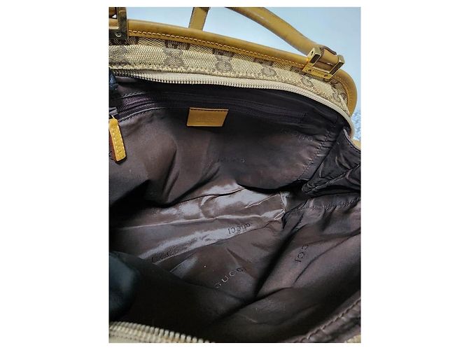 Borsa a Spalla Gucci Vintage Piston Lock Jackie Marrone/Beige - vista 12