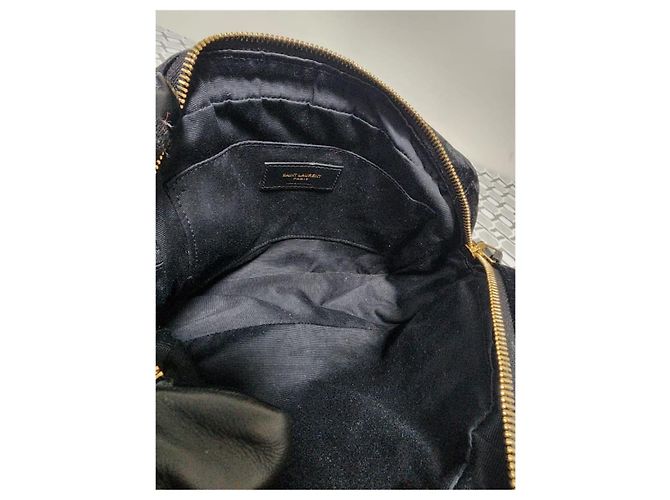 YVES SAINT LAURENT Borsa a Tracolla Loulou in Velluto Trapuntato Nera Nero - vista 4