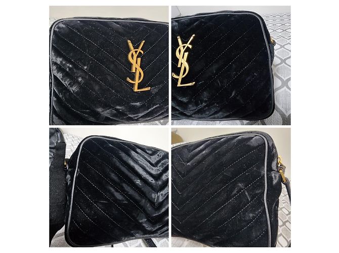 YVES SAINT LAURENT Borsa a Tracolla Loulou in Velluto Trapuntato Nera Nero - vista 9