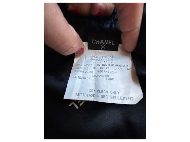 Falda acolchada negra Chanel Negro - vista 10
